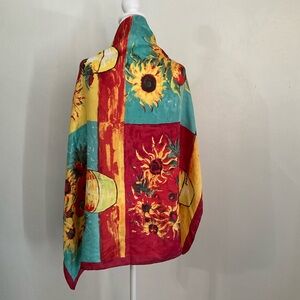 Colorful Sunflower Print Scarf